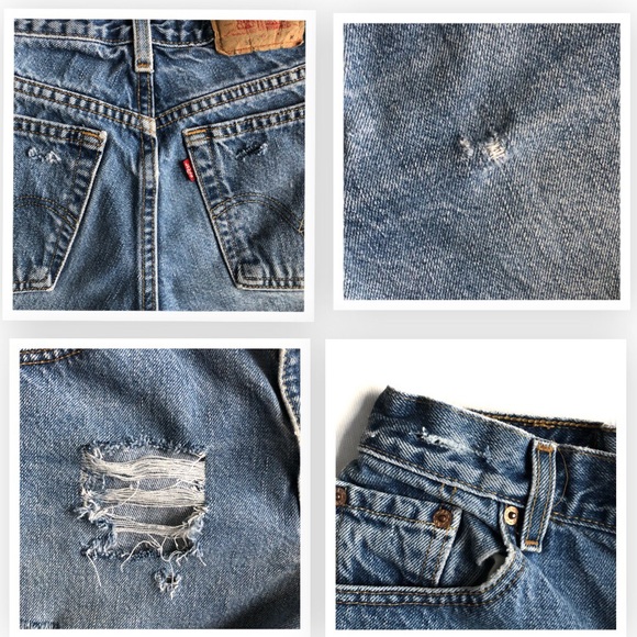 SOLD • Levi’s 550 Relaxed Fit Cut Off Denim Shorts - Picture 5 of 6